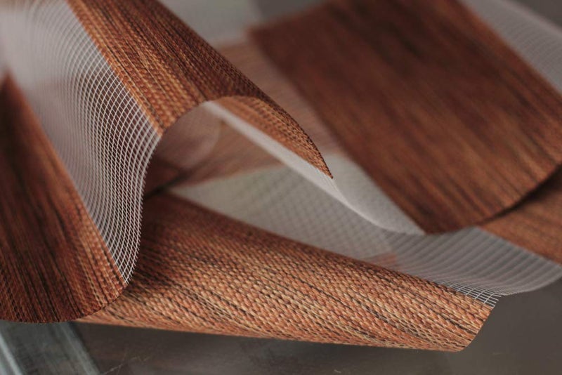 Zebra Blinds Zebra Wooden Blinds for Windows or Outdoor Decor of The Home (Brown) - Image 3