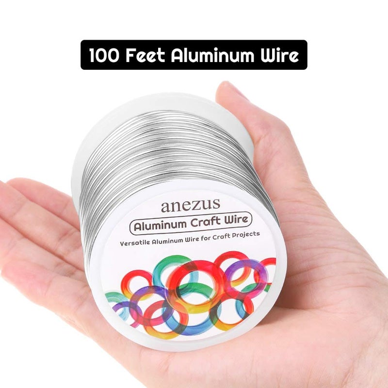 Anezus 12 Gauge Aluminum Wire 100 Feet - 2mm Metal Armature Bendable Sculpting Wire for Crafts, Wreath Making, Jewelry Making, Beading, Floral (Silver) - Image 3