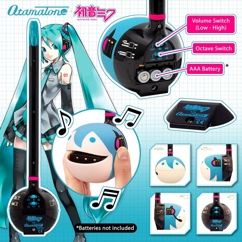 Otamatone أوتاماتون كلاسيك هاتسوني ميكو فوكالويد [مرخص رسميًا] شخصية يابانية آلة موسيقية إلكترونية محمولة من اليابان مايوة دينكي للأطفال والكبار هدية - Image 2
