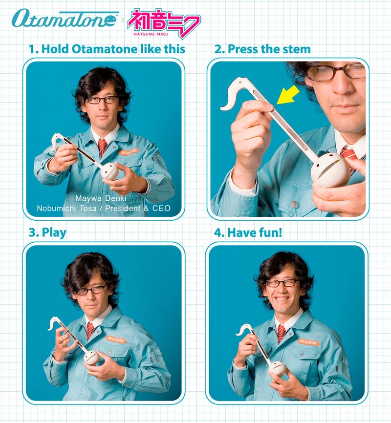Otamatone أوتاماتون كلاسيك هاتسوني ميكو فوكالويد [مرخص رسميًا] شخصية يابانية آلة موسيقية إلكترونية محمولة من اليابان مايوة دينكي للأطفال والكبار هدية - Image 3