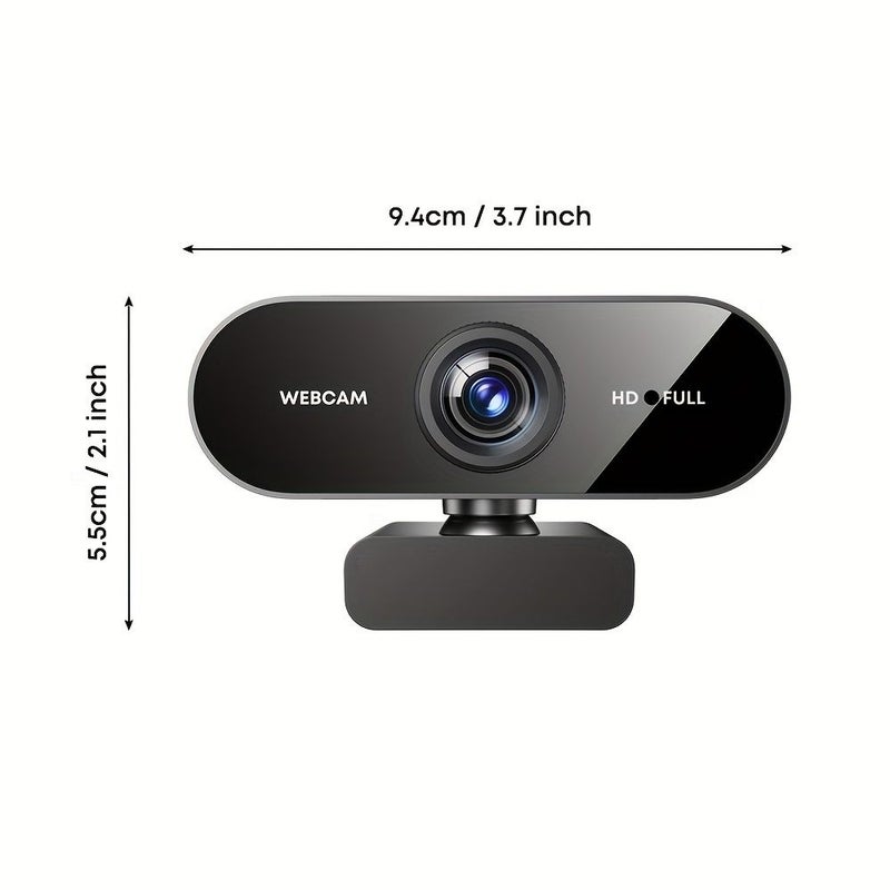1080P FHD Live Camera With Wide Angle Lens And Built In Microphone Black USB Plug And Play - Image 2