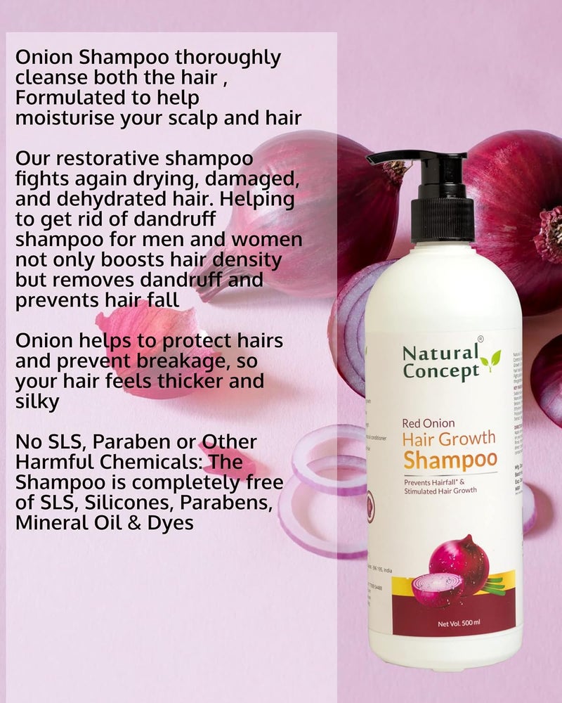 Natural Concept Onion Mini Kit 2 Shampoo 200 ml Serum 50 ml - Image 2