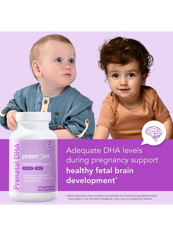 Premom زيت السمك DHA قبل الولادة من بريموم: أوميغا 3 ثلاثي الجليسريد مع 470 ملغ DHA، 200 ملغ EPA + 400 وحدة دولية من فيتامين D3 - دعم الخصوبة للنساء - مصدر عالمي من الأسماك البرية الملتقطة. - Image 5