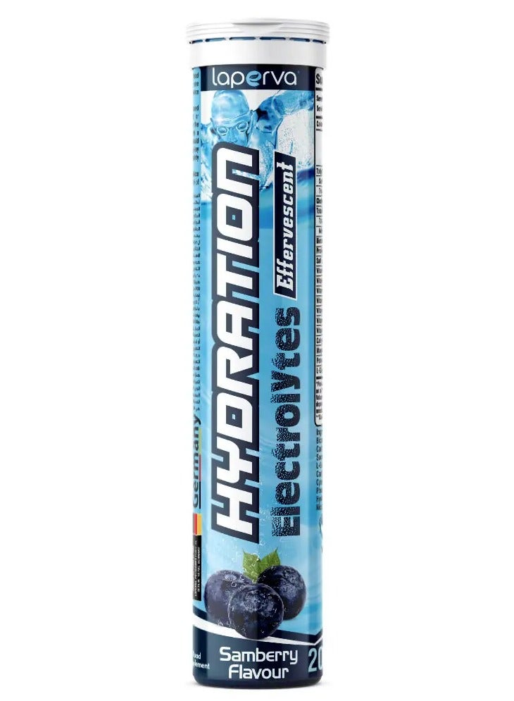 Laperva Hydration Electrolytes Effervescent, Samberry, 20 Effervescent Tablets - Image 1