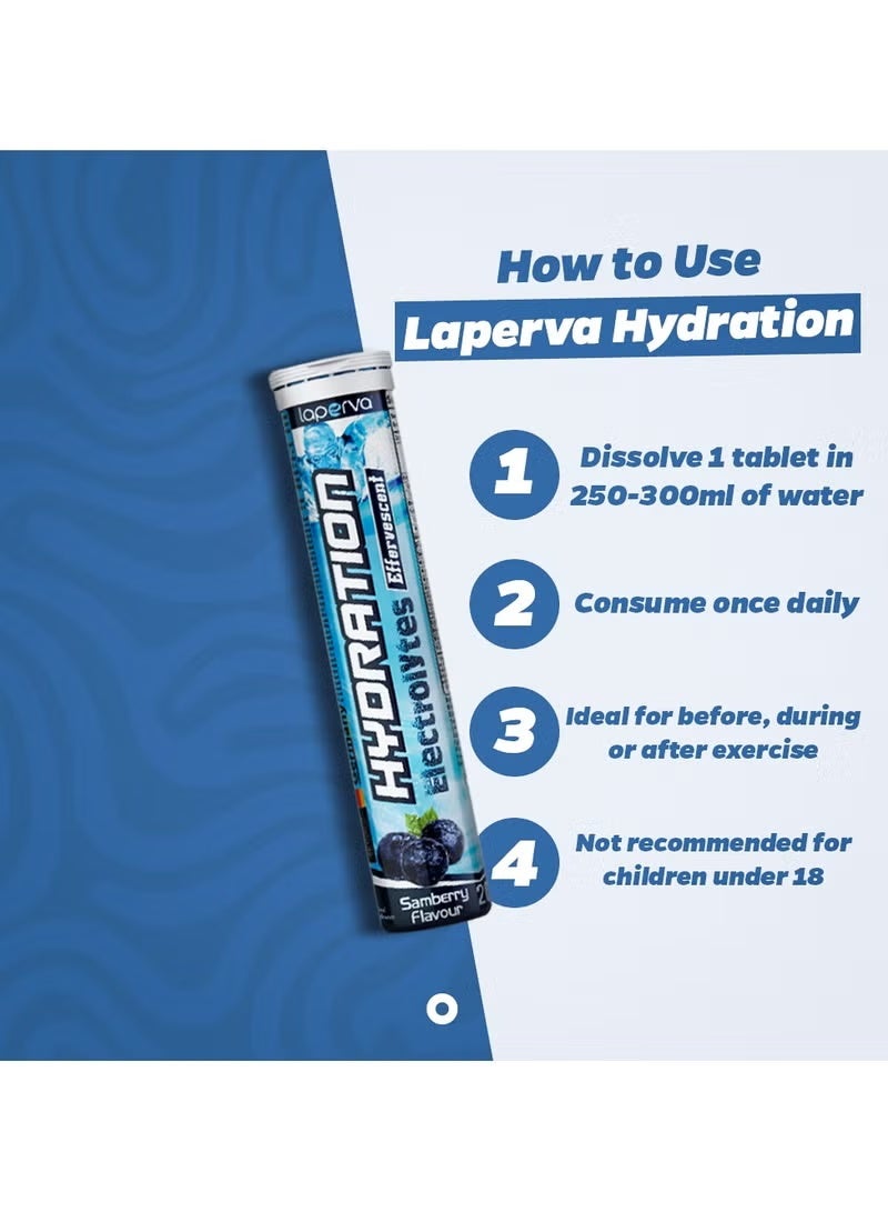 Laperva Hydration Electrolytes Effervescent, Samberry, 20 Effervescent Tablets - Image 4