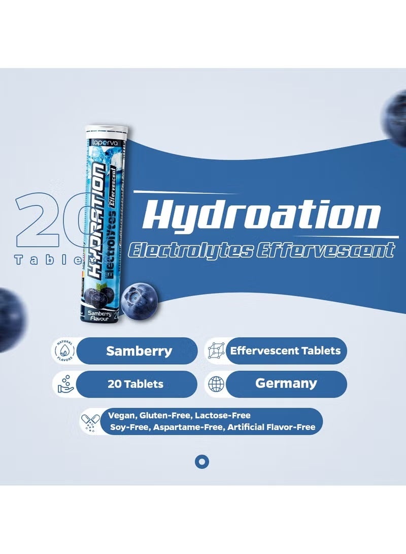 Laperva Hydration Electrolytes Effervescent, Samberry, 20 Effervescent Tablets - Image 5