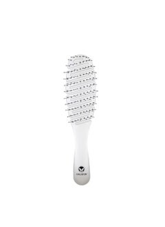 Calista CALISTA Smoothie Hair Brush | Vented Design & Flexible Bristles Work in Wet & Dry Hair | Ergonomic Handle Detangles Without Pulling | Pain-Free Hair Accessories | All Hair Types (White) 