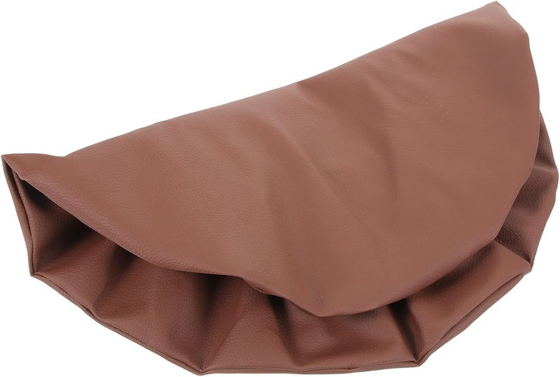 Homoyoyo Elastic Round Bar Stool Cover Leather Seat Protector Coffee 40x10cm Stretchy Dining Chair Slipcover for Bar Chairs and Beauty Salon Stools - Image 1