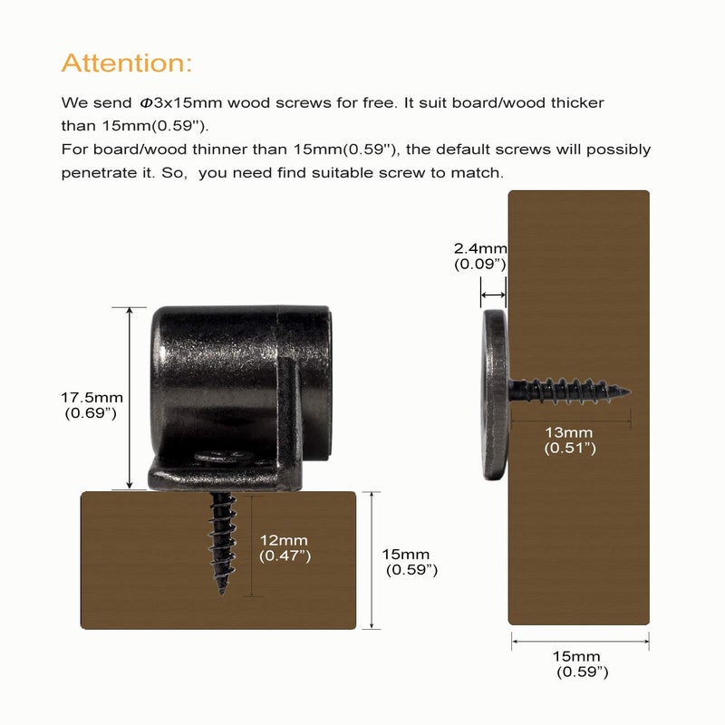 Keenkee 4 Pack Magnetic Cabinet Door Catch with Neodymium Magnet Cabinet Latch Magnetic Closure Hardware for Kitchen Cupboard and Closet Door Closing, Black Tone Gun Metal - Image 3