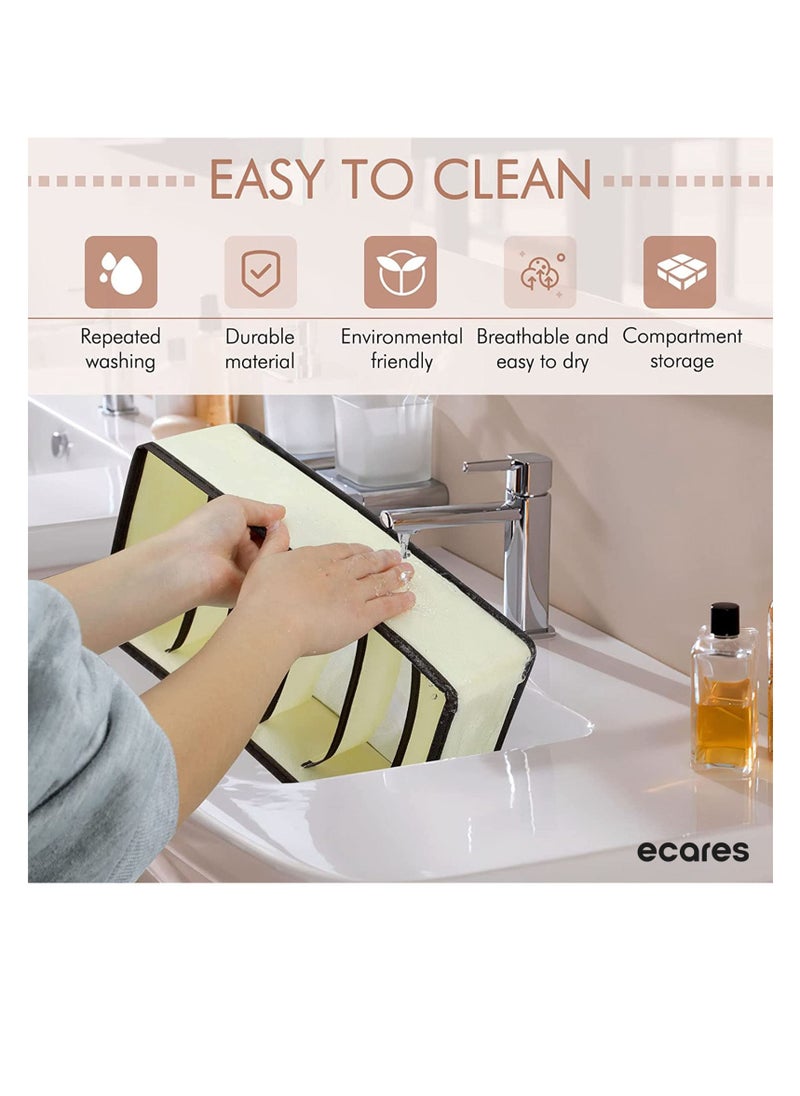 ECARES ECARES® Lingerie Organizer Box, Bra Organizer, Closet Organizer Box for Bra, Drawer Organizer, 4 Pcs, Wardrobe Clothes Storage Organizer, Cardboard Foldable Case, Underwear, Panties, Briefs Scarves  - Image 5