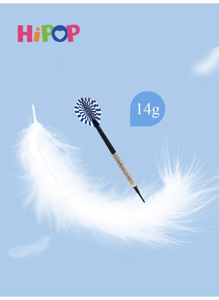 HIPOP 12 x 14g Plastic Tip Darts with 100 Replacement Tips and 24 Wings Professional Set for Electronic Targets Soft and Durable Darts Made of Plastic Material - Image 3