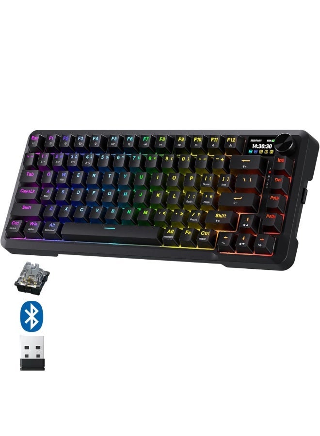 ريد راجون Redragon tri-mode Wireless Mechanical Gaming Keyboard 81-key 5.0