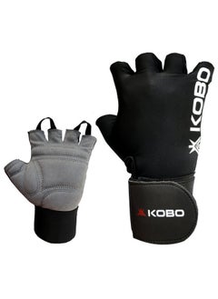 Kobo Spandex Wtg-09 Gym Gloves With Wrist Support, Medium (Black)  - Image 5