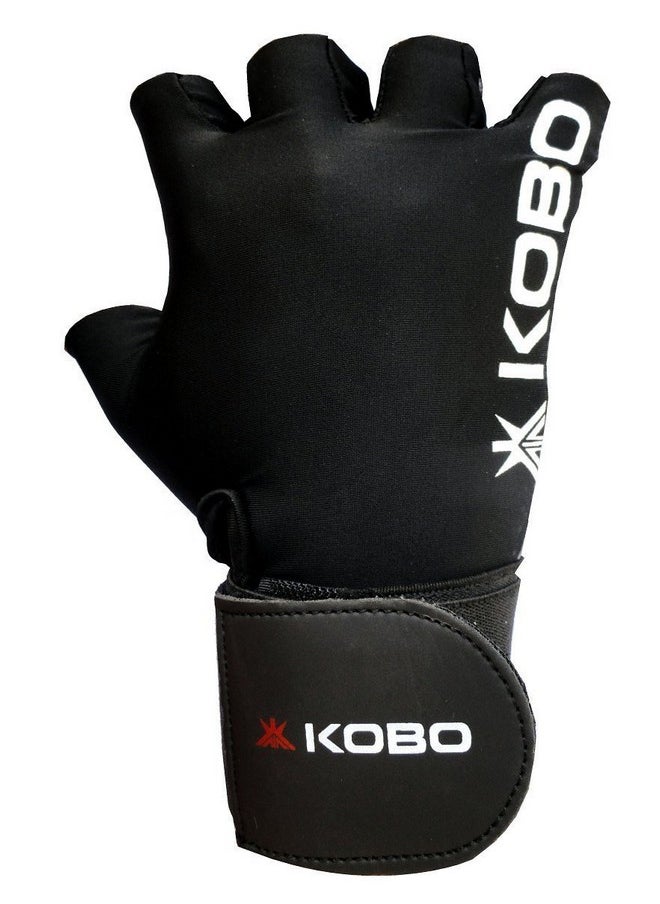 كوبو قفازات رياضية Kobo Spandex Wtg-09 مع دعم للمعصم، مقاس متوسط (أسود)  - Image 2