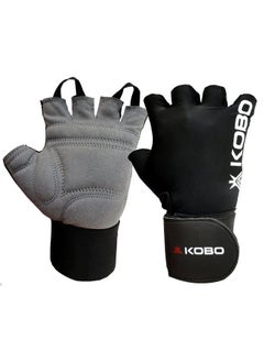 Kobo Spandex Wtg-09 Gym Gloves With Wrist Support, Medium (Black)  - Image 1