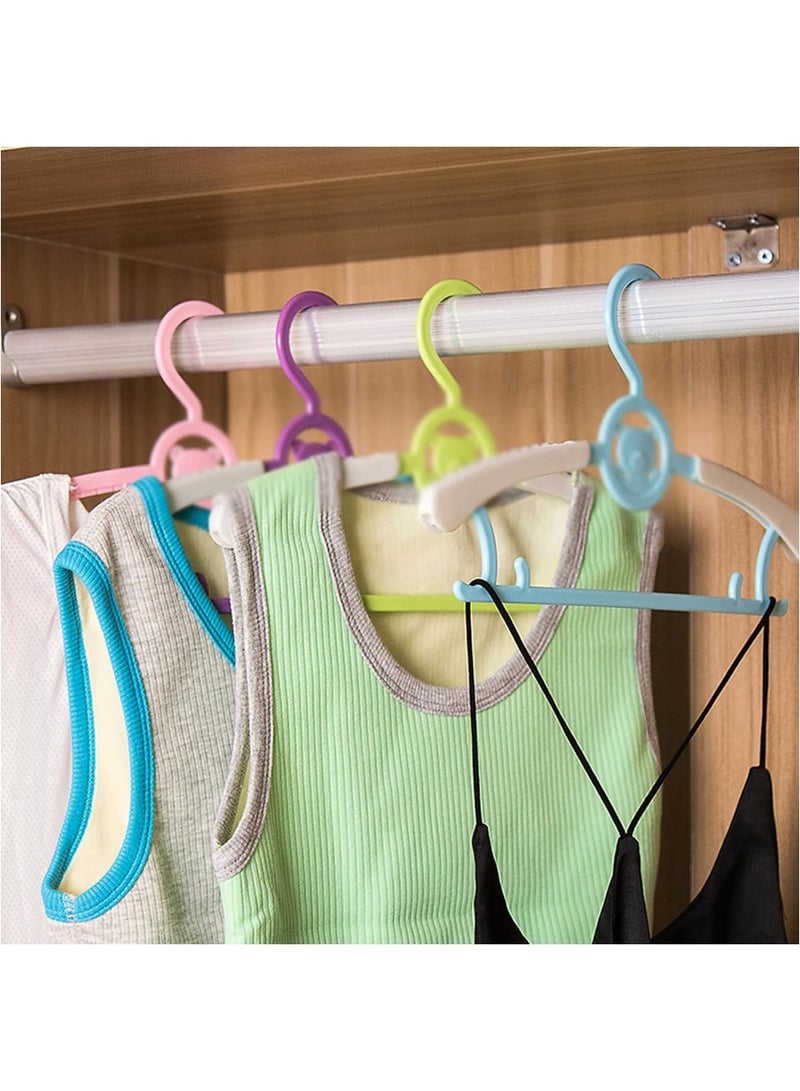 Large Plastic Hangers, Dress Hanger for Kids Stainless Steel Hangers Bulk, for Camisole, Jacket, Pant, Dress Clothes Hangers,Plastic Clothes Hangers Colorful Plastic Hangers with Hooks Durable, Space Saving Thick Closet Hangers Heavy Duty Standard Hangers for Clothing Kid Shirts Pants Dresses | 5 PIECES - Image 3