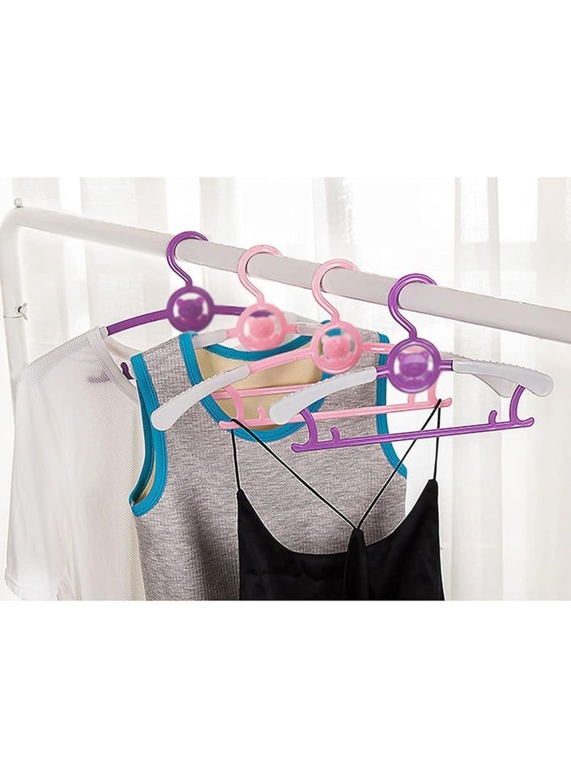 Large Plastic Hangers, Dress Hanger for Kids Stainless Steel Hangers Bulk, for Camisole, Jacket, Pant, Dress Clothes Hangers,Plastic Clothes Hangers Colorful Plastic Hangers with Hooks Durable, Space Saving Thick Closet Hangers Heavy Duty Standard Hangers for Clothing Kid Shirts Pants Dresses | 5 PIECES - Image 5