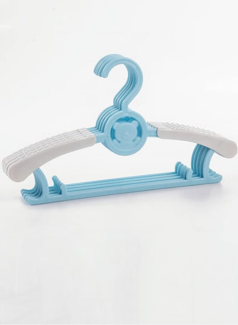 Large Plastic Hangers, Dress Hanger for Kids Stainless Steel Hangers Bulk, for Camisole, Jacket, Pant, Dress Clothes Hangers,Plastic Clothes Hangers Colorful Plastic Hangers with Hooks Durable, Space Saving Thick Closet Hangers Heavy Duty Standard Hangers for Clothing Kid Shirts Pants Dresses | 5 PIECES - Image 1