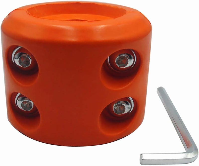 RepairWill 1 pack ATV-SCHS Winch Cable Hook Stopper Rubber Winch Line Saver with Allen Wrench for ATV UTV Winches (Orange) - Image 1