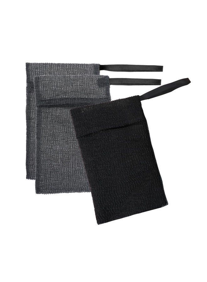 COMNICO 3PCS Soap Bag Exfoliating Soap Saver Pocket, Nylon Mesh Bar Soap Foam Lather Pouch Drying Soap Holder Body Scrubber Rough Sponge Exfoliator for Bath Shower - Image 1
