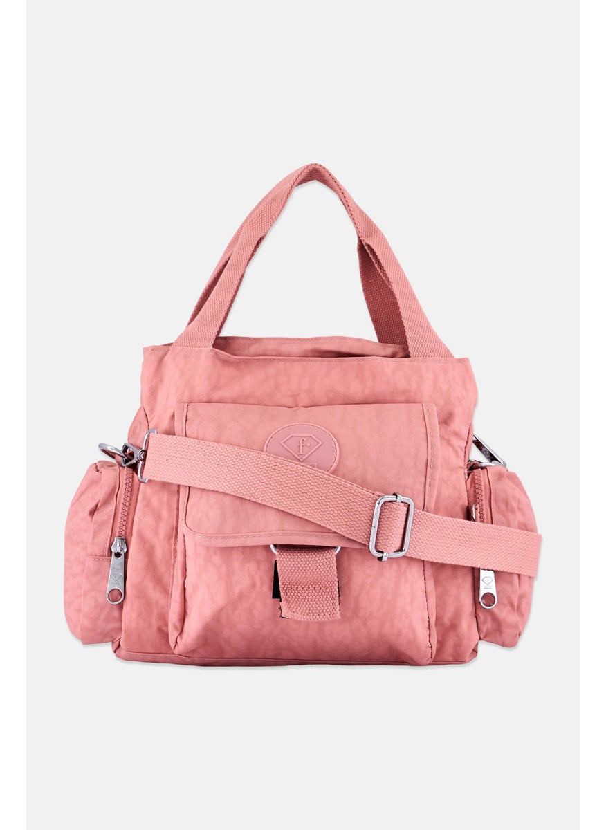 I Love Fashion Women Brand Logo Handbag, Light Pink  - Image 2
