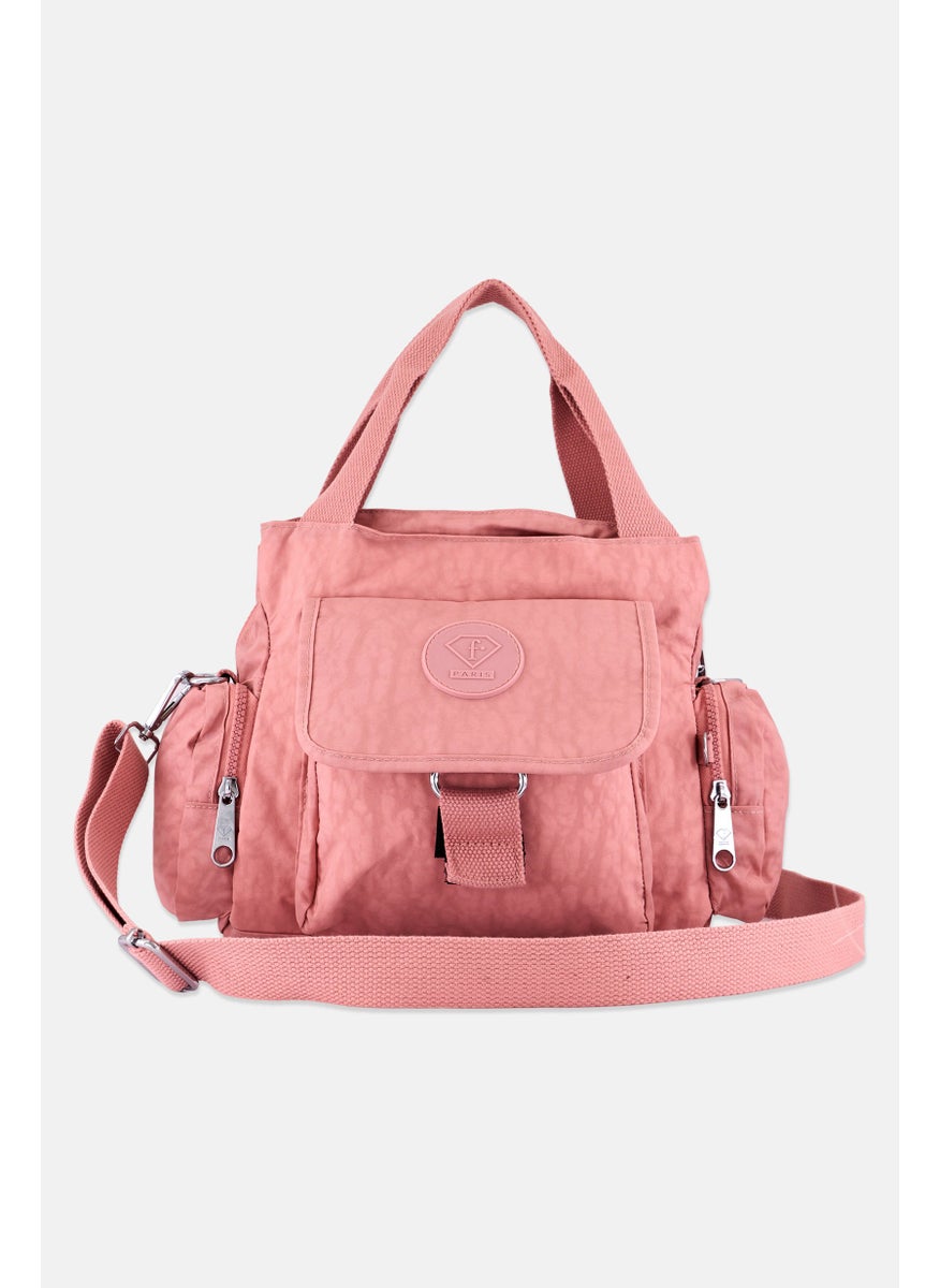 I Love Fashion Women Brand Logo Handbag, Light Pink  - Image 1