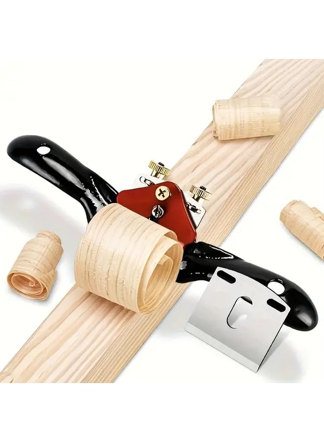 Red Handheld Woodworking Plane Manual Wood Carving Chisel Set 9 45In X 2 05In - Image 2