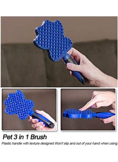 Neostyle Neostyle 3 in 1 Pet Hair Removal Brush Blue  - Image 3