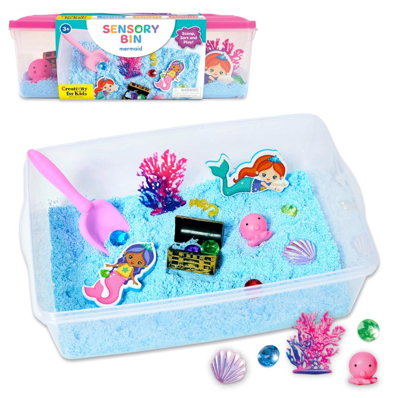 Creativity for Kids Sensory Bin: Mermaid - Mermaid Toys and Sensory Bins for Toddlers 3-4+, Sensory Box and Bin Filler, Toddler Activities and Mermaid Gifts for Girls - Image 1