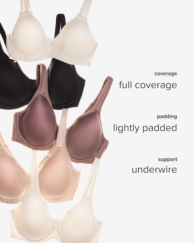 Wacoal Women's Basic Beauty Contour T-Shirt Bra, Black, 34DD - Image 4