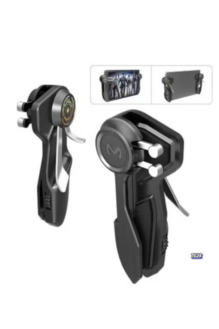 Gravity PUBG Controller for Tablet | 4 Triggers, 6-Finger Operation | High-Sensitivity Shoot & Aim Triggers | Ergonomic Gamepad Grip for Enhanced Gaming | Compatible with 10-12.9 Inch iPad & Tablets (Thickness <10mm) | Black - Image 1