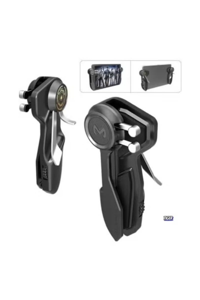 Gravity PUBG Controller for Tablet | 4 Triggers, 6-Finger Operation | High-Sensitivity Shoot & Aim Triggers | Ergonomic Gamepad Grip for Enhanced Gaming | Compatible with 10-12.9 Inch iPad & Tablets (Thickness <10mm) | Black - Image 2