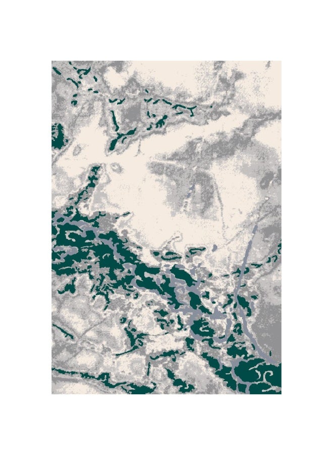 DANUBE HOME Harmony Modern Distressed Rug | Washable Modern Rugs Style | Polypropylene + Polyester Area Rug Floor Covering | Indoor Carpet For Living Room Dining Bedroom 200X300cm-Turquoise - Image 4