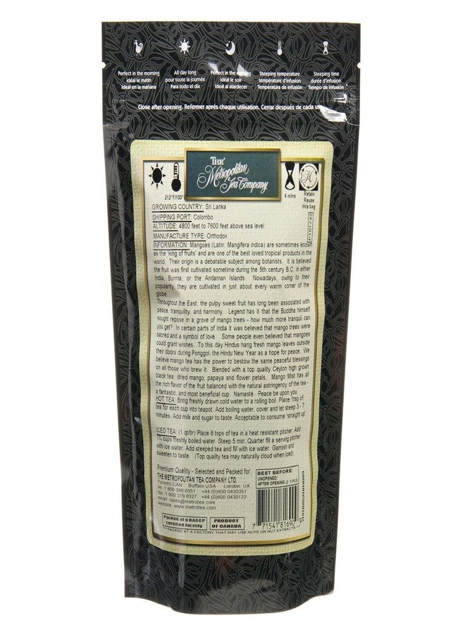 Metropolitan Tea Discovery Loose Tea Pack, Mango Mist Flavored Black, 100gm - Image 2