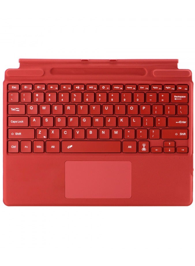 Arabic and English Keyboard for Microsoft Surface Pro 11/X/10/9/8,Keycap Alphabet Backlit Bluetooth Wireless Removable Keyboard with Magnetic Pen Slot