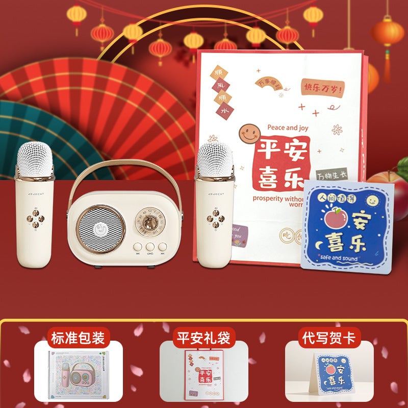 Microphone Bluetooth Audio With Microphone Singing Audio All-In-One Gift Custom Outdoor Portable Karaoke Speaker - Image 1