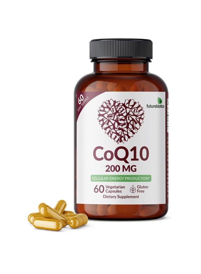 Futurebiotics CoQ10 200mg for Cellular Energy Production, 60 Vegetarian Capsules - Image 1