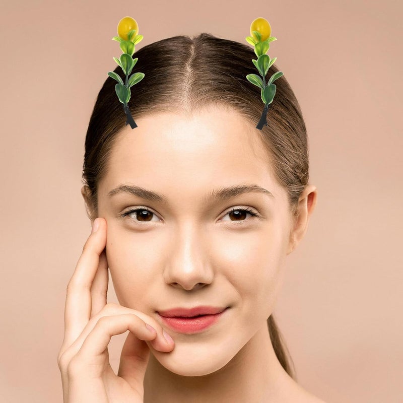 Operitacx 30pcs Lemon Tree Hair Clips Fruit Barrettes Fun Hair Accessories for Party Dress up Festival Hairpins - Image 5