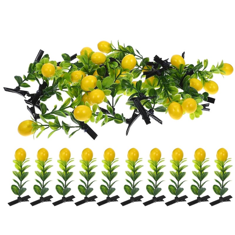 Operitacx 30pcs Lemon Tree Hair Clips Fruit Barrettes Fun Hair Accessories for Party Dress up Festival Hairpins - Image 1