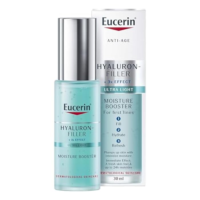Eucerin Hyaluron Filler Anti-Aging Moisture Booster Face Gel Moisturizer with Hyaluronic Acid and Glycerin, Lightweight Formula, Plumps up Fine Lines, Immediate Hydration For All Skin Types, 30ml - Image 1