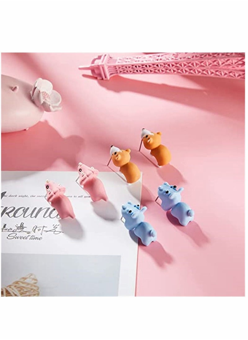 SYOSI - Earrings, Cute Animal Earring, Handmade Alloy Clay Stud Earrings, 3D Cartoon, Dinosaur Shark, Animal Stud Earring, for Kids, Girls, Women 6 Pairs - Image 1