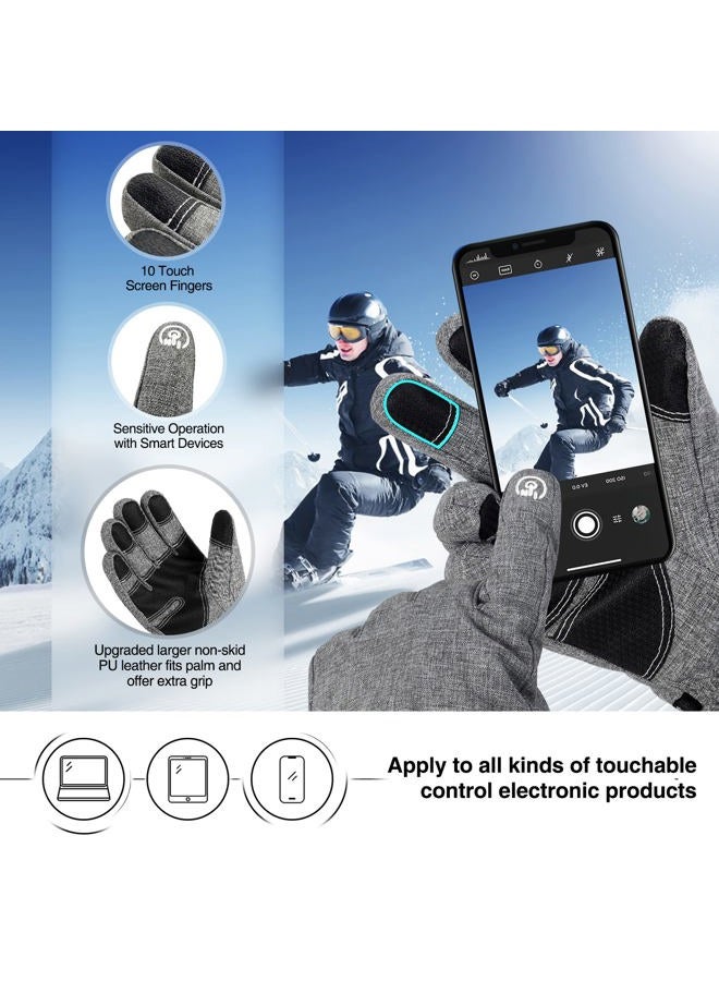 krosa 5-Layer Winter Gloves for Men & Women Made with 3M Thinsulate, -20℉ Waterproof Gloves for Cold Weather, Snow Ski Gloves with 10 Touchscreen Fingers - Image 3