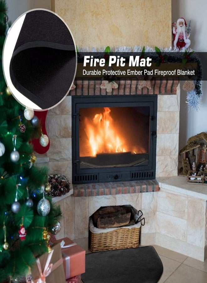 500*1000mm Carbon Fiber Fire Pit Mat Floor Protections Mat Fireplace Brazier Fireproof Blanket Home Outdoor Camping Fireproof Mat - Image 4
