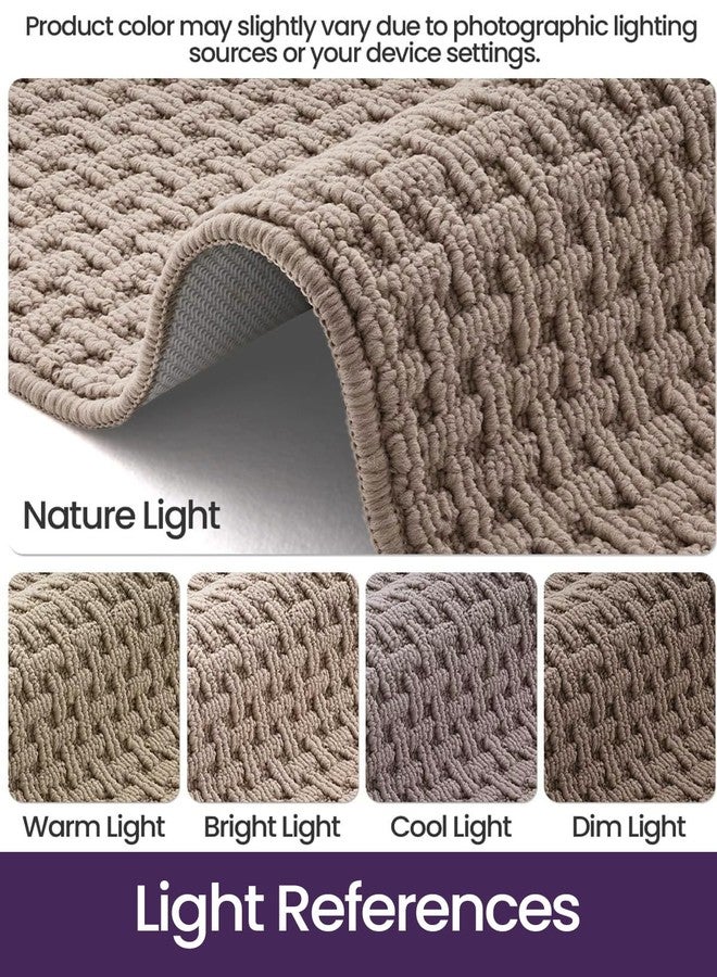 DEXI Front Entryway Door Mat Non Slip 32x48, Washable Entry Way Mats Inside Entrance Low Profile, Welcome Doormat Dirt Trapper for House Floor Home Porter Hall Backdoor Area, Light Taupe - Image 3