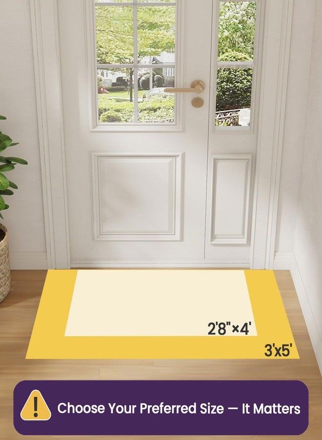 DEXI Front Entryway Door Mat Non Slip 32x48, Washable Entry Way Mats Inside Entrance Low Profile, Welcome Doormat Dirt Trapper for House Floor Home Porter Hall Backdoor Area, Light Taupe - Image 2
