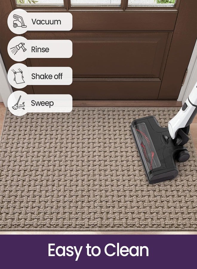 DEXI Front Entryway Door Mat Non Slip 32x48, Washable Entry Way Mats Inside Entrance Low Profile, Welcome Doormat Dirt Trapper for House Floor Home Porter Hall Backdoor Area, Light Taupe - Image 5