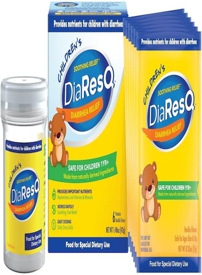DiaResQ مشروب ديا ريسكيو كولستروم لعلاج الإسهال ودعم المناعة للأطفال (سنة فأكثر)، عبوة من 6 قطع، يُهدئ الإسهال، ويساعد على استعادة وظائف الأمعاء الطبيعية، خالٍ من المضادات الحيوية والأدوية، خالٍ من الغلوتين، بنكهة الفانيليا - Image 2
