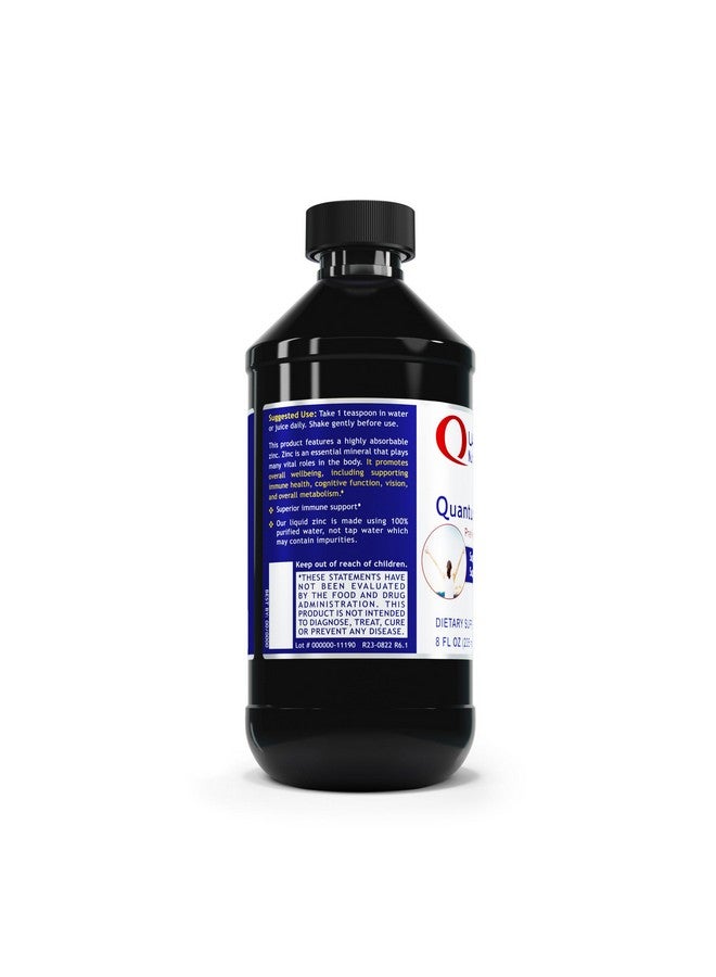 Quantum Nutrition Labs Zinc - Liquid Zinc Drops, Zinc Supplements, Zinc Tincture for Adults, 25mg Zinc Sulfate Per Serving for Metabolic Function & Immune Support - 8 Fl Oz Bottle - Image 3