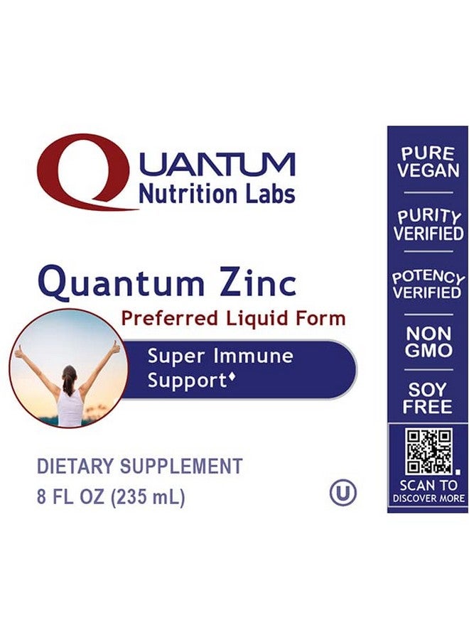 Quantum Nutrition Labs Zinc - Liquid Zinc Drops, Zinc Supplements, Zinc Tincture for Adults, 25mg Zinc Sulfate Per Serving for Metabolic Function & Immune Support - 8 Fl Oz Bottle - Image 4