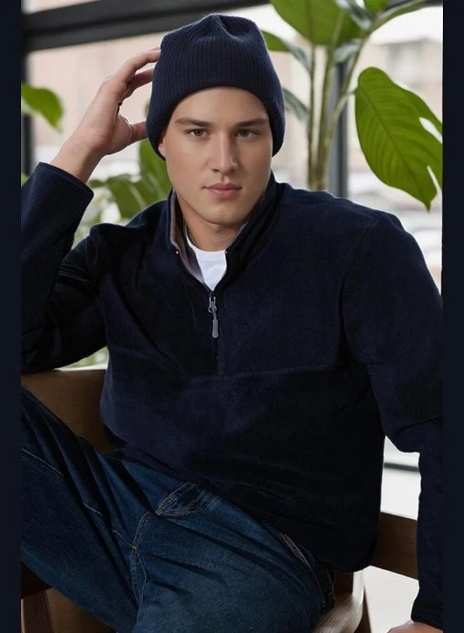 Buratti  Buratti Slim Fit Anti-Pilling Non-Flapping Batwing Collar Cold-Resistant Brushed Fleece Men's POLAR 5906001 for Men | Best Price UAE